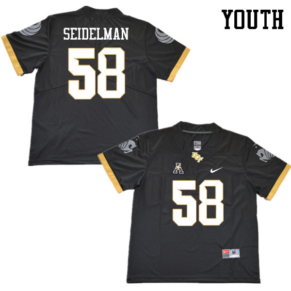 Youth #58 Eric Seidelman UCF Knights College Football Jerseys Sale-Black